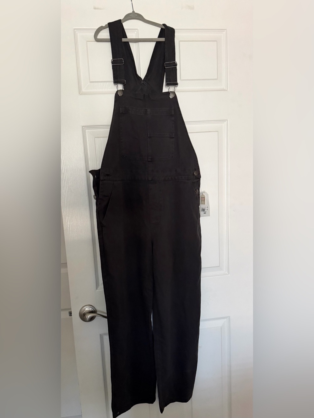 Women’s black overalls